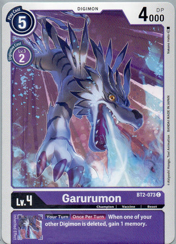 BT2-073 C Garurumon - Common - KC Collectibles au