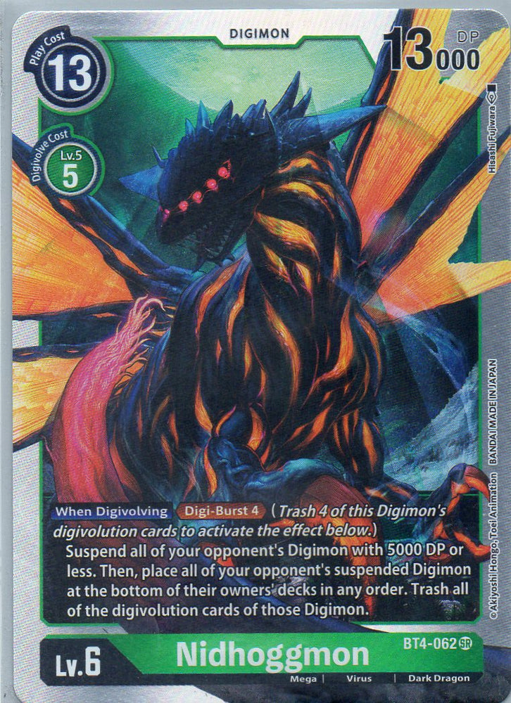 BT4-062 SR Nidhoggmon - Super Rare - KC Collectibles au