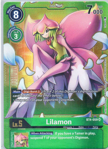 BT4-059 SR Lilamon (Alternate Art) - Super Rare - KC Collectibles au