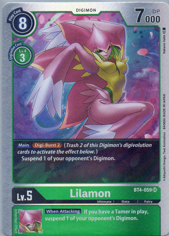 BT4-059 SR Lilamon - Super Rare - KC Collectibles au