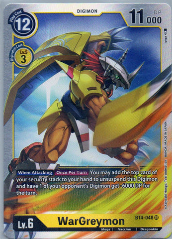 BT4-048 SR WarGreymon - Super Rare - KC Collectibles au