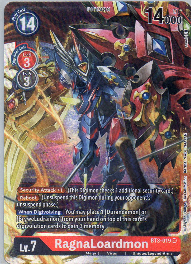 BT3-019 SR RagnaLoardmon - Super Rare - KC Collectibles au