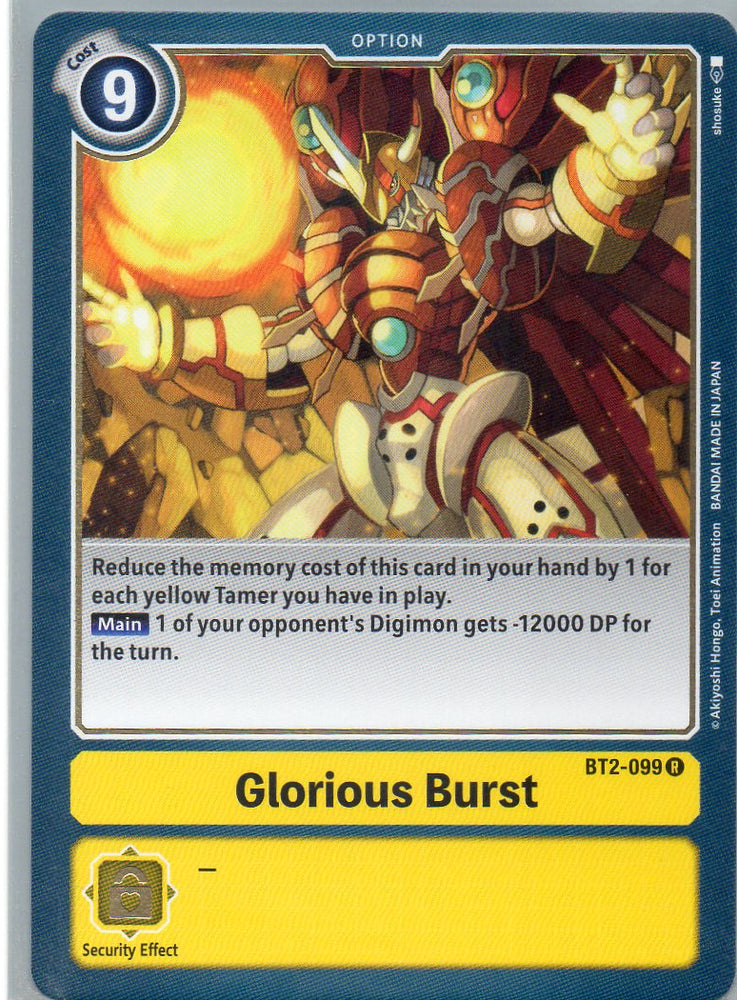 BT2-099 R Glorious Burst - Rare - KC Collectibles au