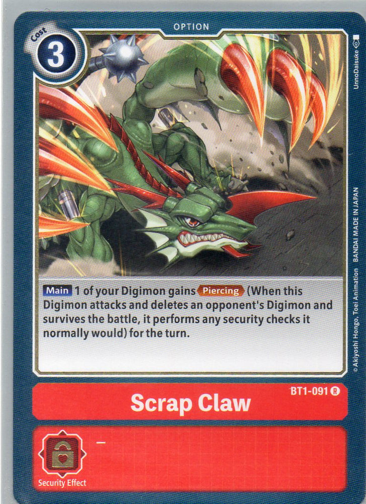 BT1-091 R Scrap Claw - Rare - KC Collectibles au