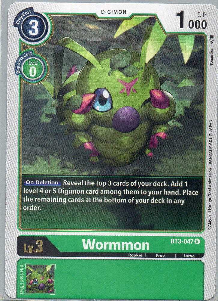 BT3-047 R Wormmon - Rare - KC Collectibles au