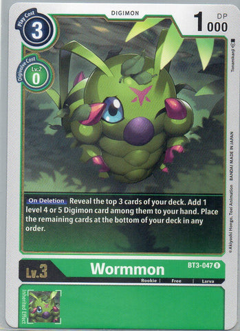 BT3-047 R Wormmon - Rare - KC Collectibles au