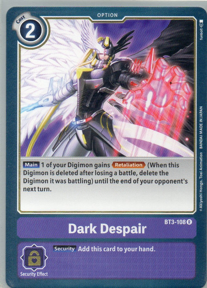 BT3-108 R Dark Despair - Rare - KC Collectibles au