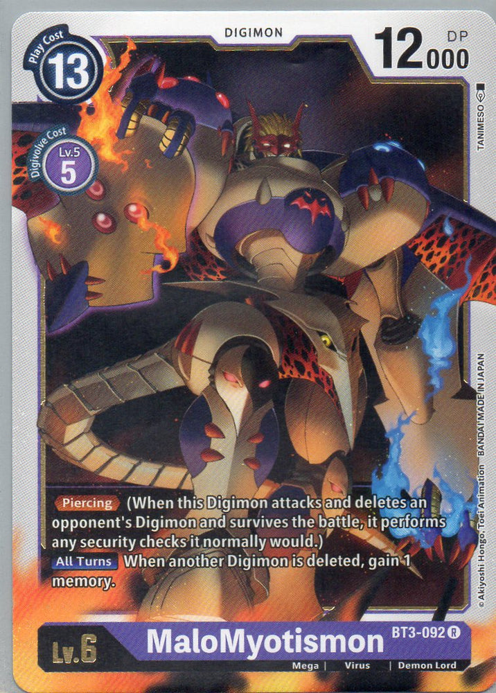 BT3-092 R MaloMyotismon - Rare - KC Collectibles au