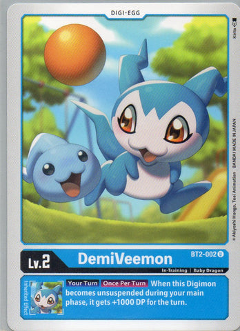 BT2-002 U DemiVeemon - Uncommon - KC Collectibles au