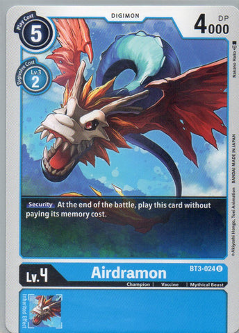 BT3-024 U Airdramon - Uncommon - KC Collectibles au