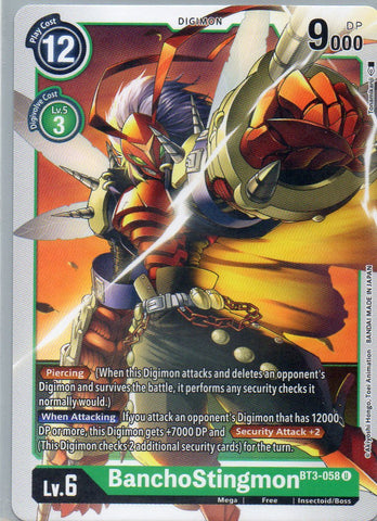 BT3-058 U BanchoStingmon - Uncommon - KC Collectibles au