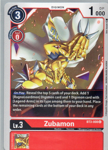 BT3-008 U Zubamon - Uncommon - KC Collectibles au