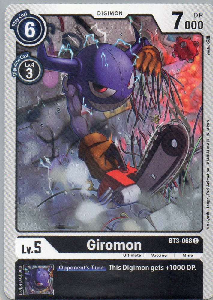 BT3-068 C Giromon - Common - KC Collectibles au