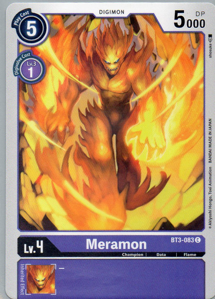 BT3-083 C Meramon - Common - KC Collectibles au