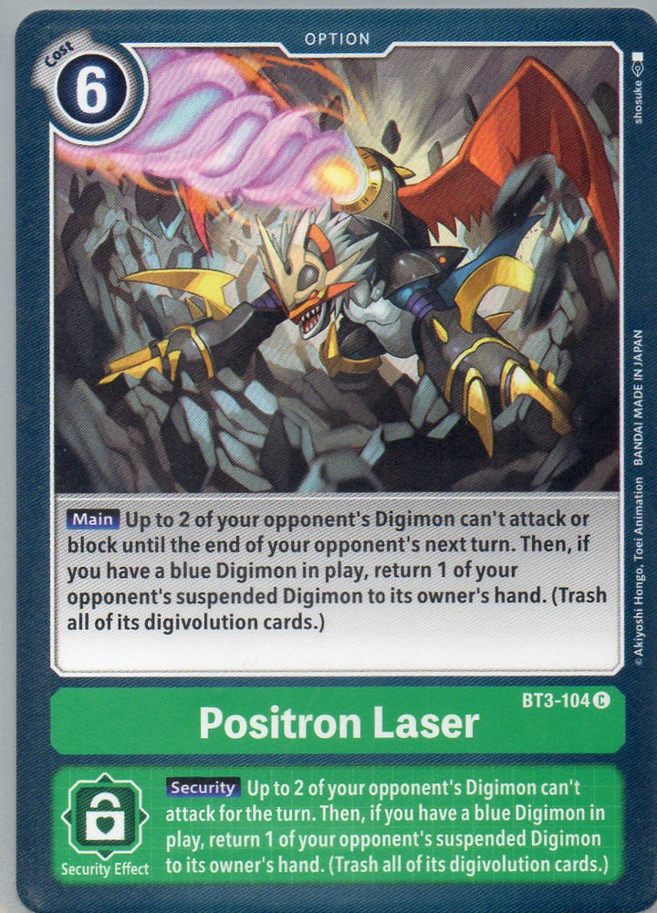 BT3-104 C Positron Laser - Common - KC Collectibles au