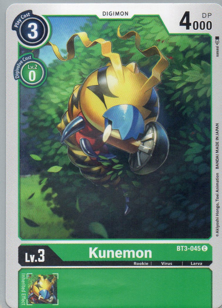 BT3-045 C Kunemon - Common - KC Collectibles au