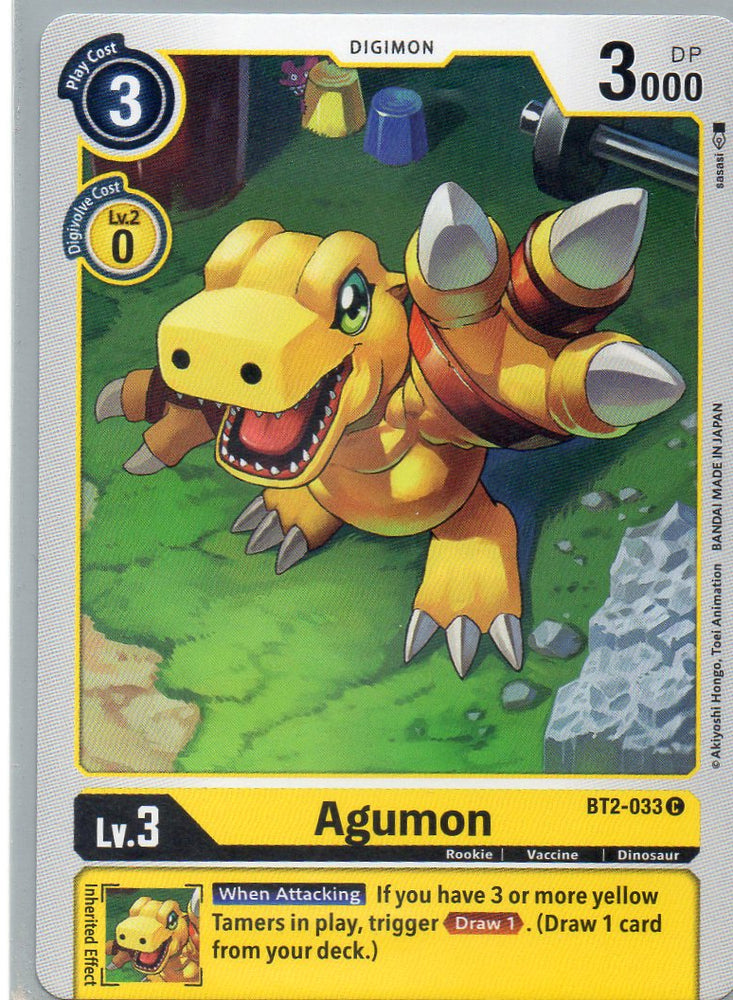 BT2-033 C Agumon - Common - KC Collectibles au