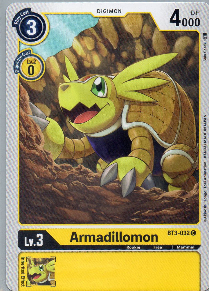 BT3-032 C Armadillomon - Common - KC Collectibles au