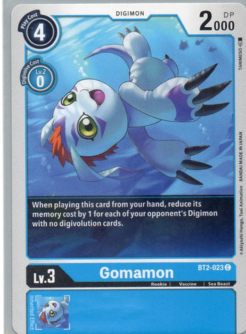 BT2-023 C Gomamon - Common - KC Collectibles au