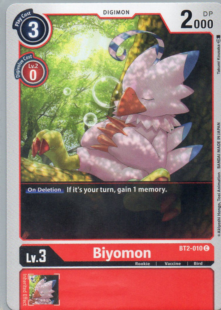 BT2-010 C Biyomon - Common - KC Collectibles au