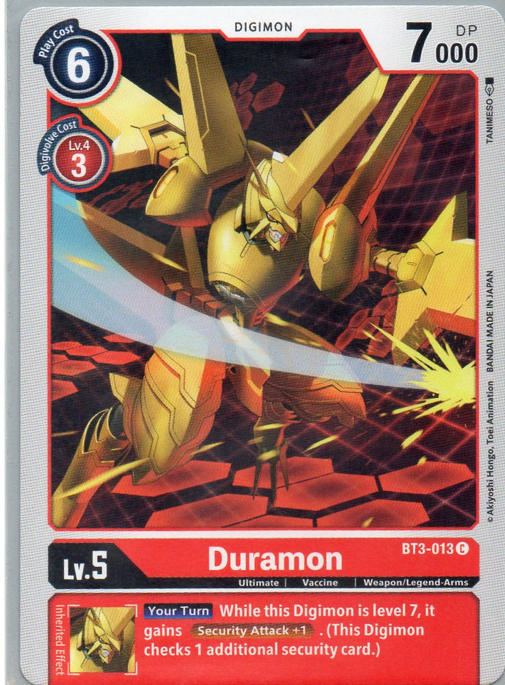 BT3-013 C Duramon - Common - KC Collectibles au