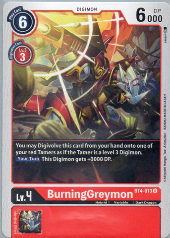 BT4-013 U BurningGreymon - Uncommon - KC Collectibles au