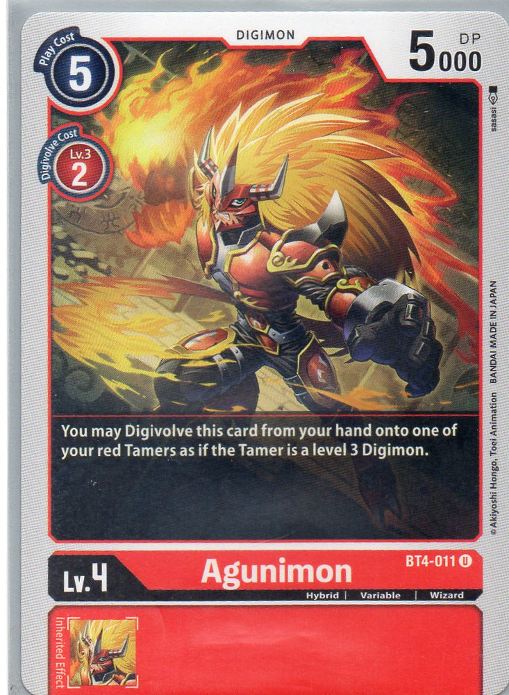 BT4-011 U Agunimon - Uncommon - KC Collectibles au