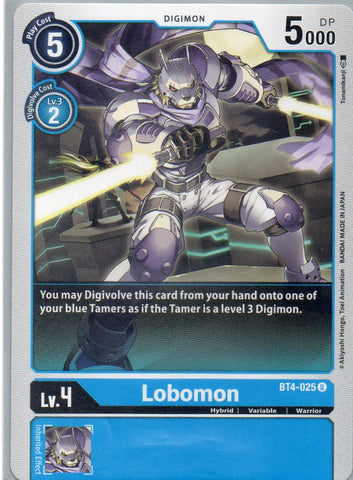 BT4-025 U Lobomon - Uncommon - KC Collectibles au