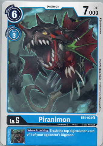 BT4-028 U Piranimon - Uncommon - KC Collectibles au