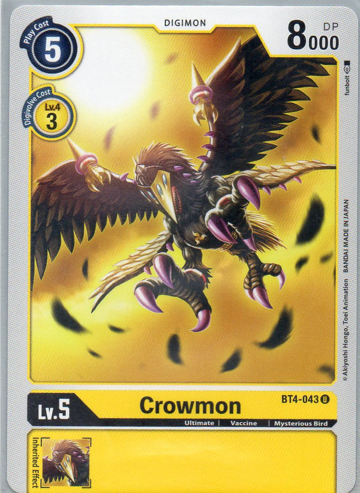 BT4-043 U Crowmon - Uncommon - KC Collectibles au