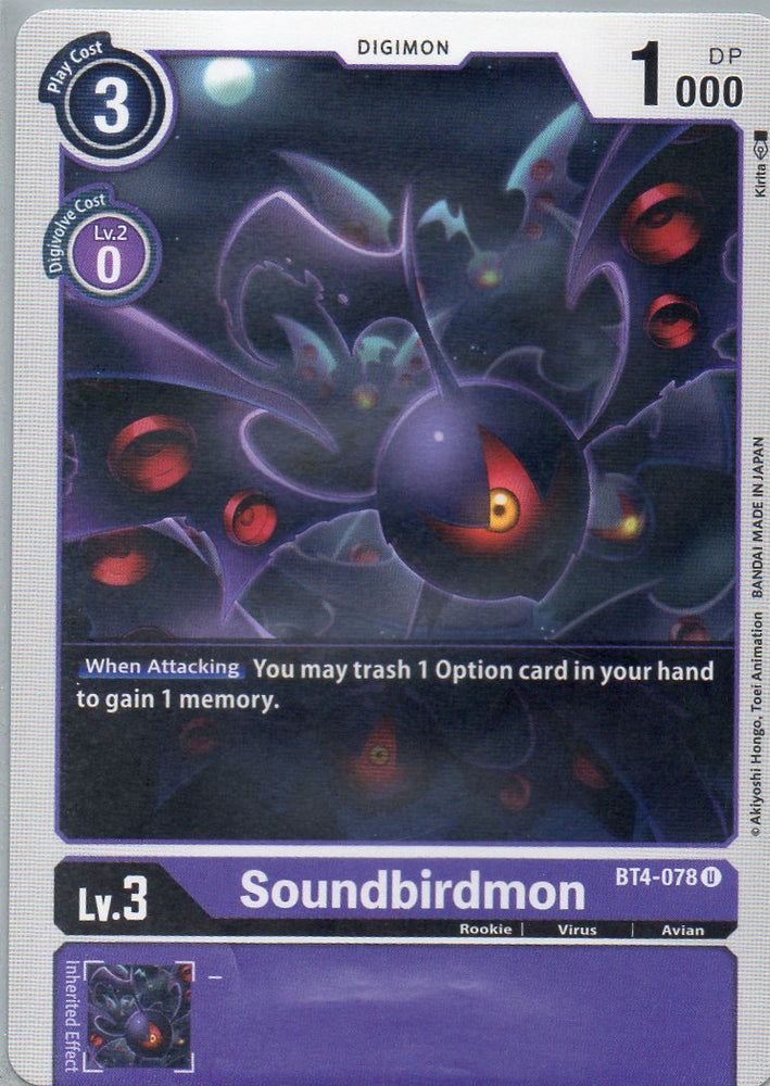 BT4-078 U Soundbirdmon - Uncommon - KC Collectibles au