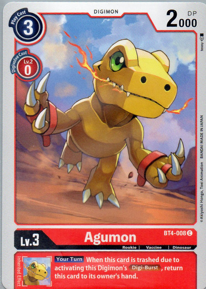 BT4-008 C Agumon - Common - KC Collectibles au