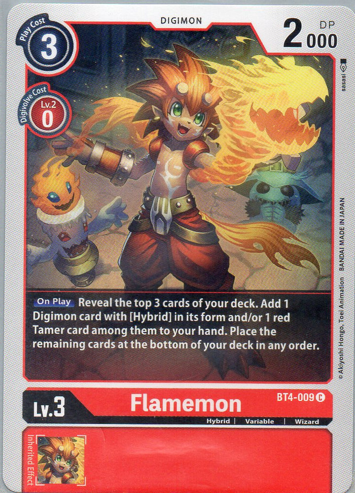 BT4-009 C Flamemon - Common - KC Collectibles au