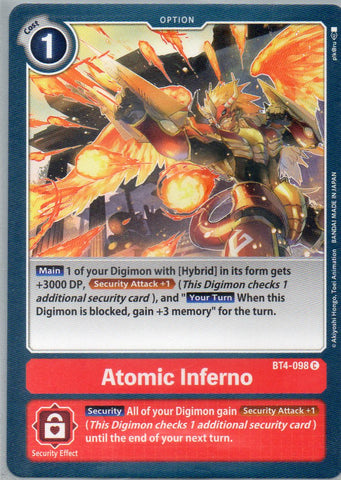 BT4-098 C Atomic Inferno - Common - KC Collectibles au