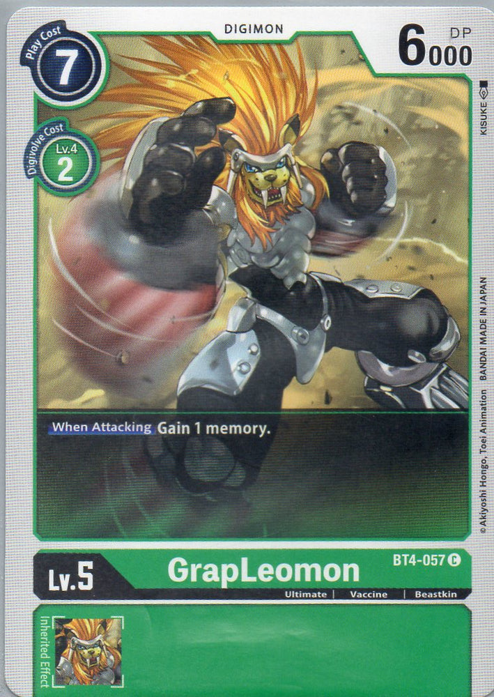 BT4-057 C GrapLeomon - Common - KC Collectibles au