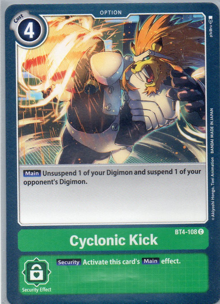 BT4-108 C Cyclonic Kick - Common - KC Collectibles au