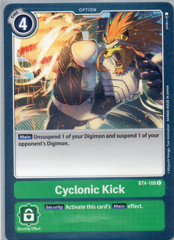 BT4-108 C Cyclonic Kick - Common - KC Collectibles au