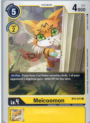 BT4-041 C Meicoomon - Common - KC Collectibles au