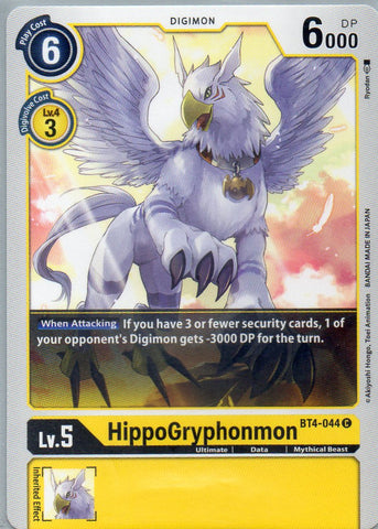 BT4-044 C HippoGryphonmon - Common - KC Collectibles au