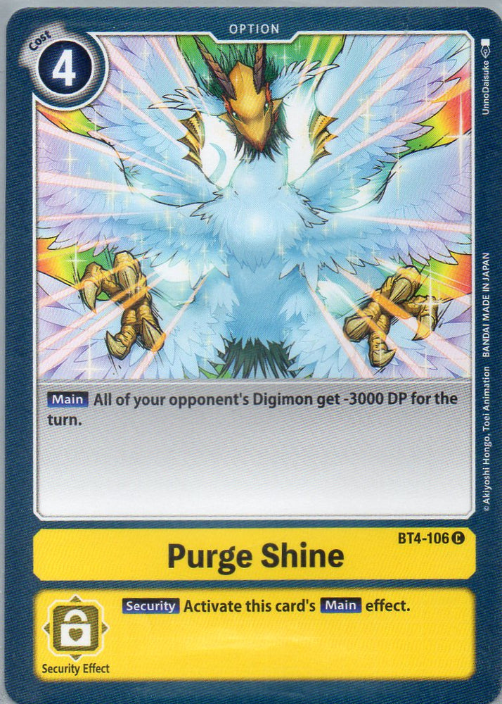 BT4-106 C Purge Shine - Common - KC Collectibles au