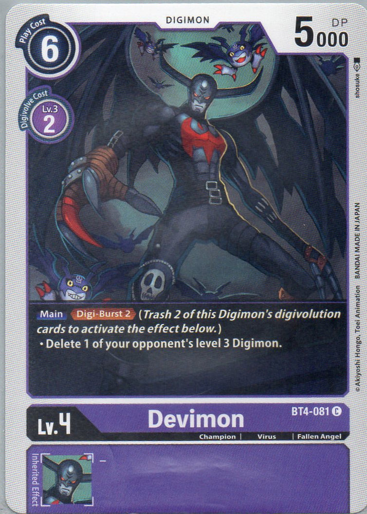 BT4-081 C Devimon - Common - KC Collectibles au